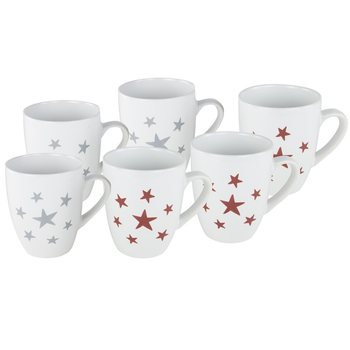 Coffret de 6 Mugs de No&euml;l en Emballage Cadeau (Lot de 2)