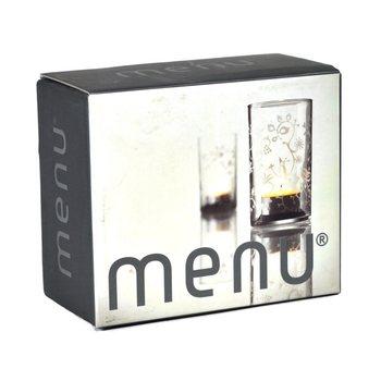 MENU - Photophore avec motif dépoli, lot de 2 (1 set)