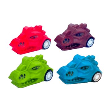 T&ecirc;te de Dinoseure Pull Back en Pr&eacute;sentoir (50 pcs)