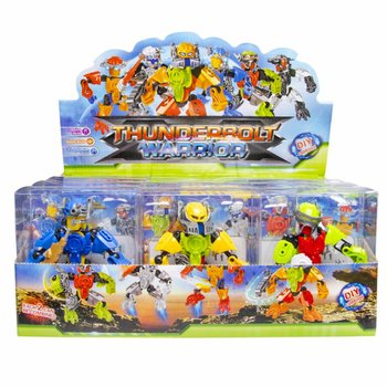 THUNDERBOLT ROBOT WARRIOR FIGURINE D'ACTION EN PR&Eacute;SENTOIR (12 pi&egrave;ces)