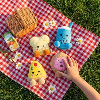 PELUCHES NOURRITURE - 13 CM - MOD&Egrave;LES ASSORTIS (12 pcs)