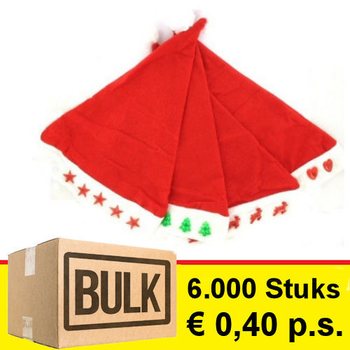 ***OFFRE DE GROS*** PACK ASSORTI BONNETS DE NOËL LUMINEUX (6 000 pièces)