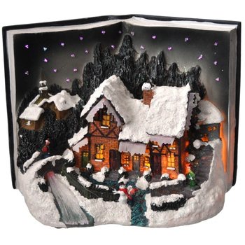 Village de No&euml;l en Forme de Livre avec &Eacute;clairage Glow