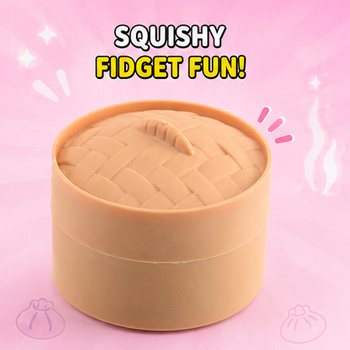 RAGE - Squishy SUGAR EDITION Bun Dumplings PETIT (5.3 x 5.3 x 4.1 cm) Jouet Fidget Viral 2026 (24 pcs)