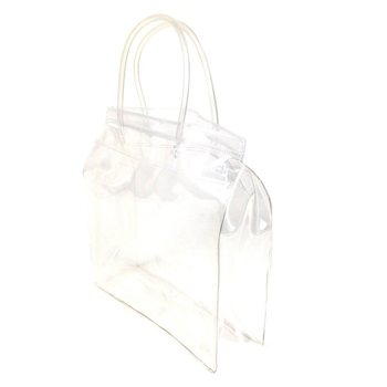 Sachet d'Emballage Transparent de Luxe &agrave; Fond Cartonn&eacute; avec Poign&eacute;e Solide 18,5x18cm (25 pi&egrave;ces)