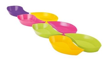 Zak! Designs Service &agrave; Ap&eacute;ritif Flora Motif Feuilles, 7 Pi&egrave;ces (1 set)