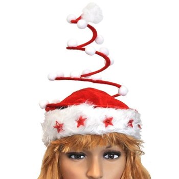 OFFRE EN GROS - BONNET DE NOËL SPIRALE LUXE AVEC ÉTOILE LUMINEUSE (120 pcs)