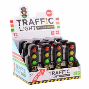 Feu de Signalisation Jouet avec Son et Lumi&egrave;re - Pr&eacute;sentoir (12 pcs)