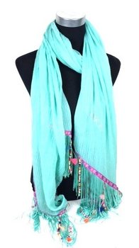 Écharpe Style Ibiza Turquoise (1 pc)