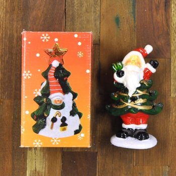 Photophore Mod&egrave;le Sapin de No&euml;l avec Figurine (4 pcs)