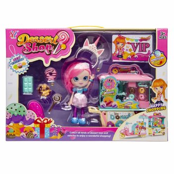 COFFRET DE JEU BOUTIQUE DE DONUTS AVEC POUPÉE ET ACCESSOIRES - BOÎTE CADEAU LUXE (1 pc)
