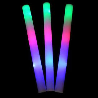 B&acirc;tons Lumineux en Mousse LED - Multicolore en Pr&eacute;sentoir (24 pcs)