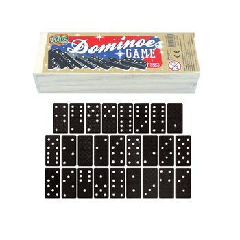 JEU DE DOMINO EN BOÎTE EN BOIS (12 pcs.)