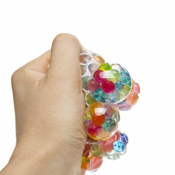 BALLES ANTI-STRESS SQUISHY AVEC FILET (Display 12 pcs.)