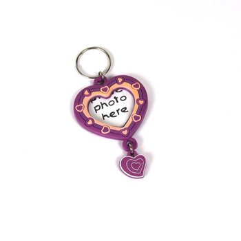 Porte-clés Photo Coeur - Violet (34 pcs)