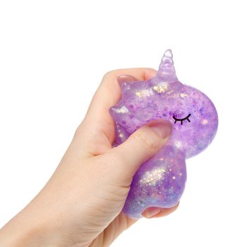 Licorne Squeeze / Squishy en Pr&eacute;sentoir (12 pi&egrave;ces)