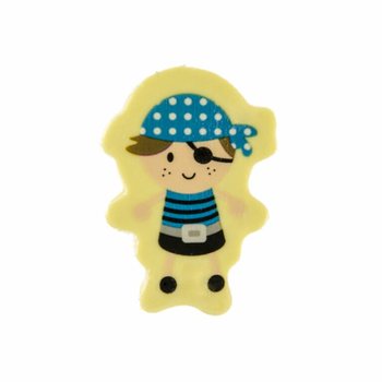 Set de Gommes Figurines Pirates - 2 Pi&egrave;ces en Pr&eacute;sentoir