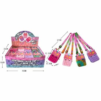 Sac Licorne Pop-It en Pr&eacute;sentoir (24 pcs)