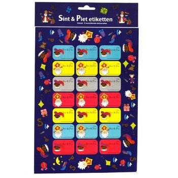 3 PLANCHES - &Eacute;TIQUETTES CADEAUX SAINT NICOLAS (12 pcs.)