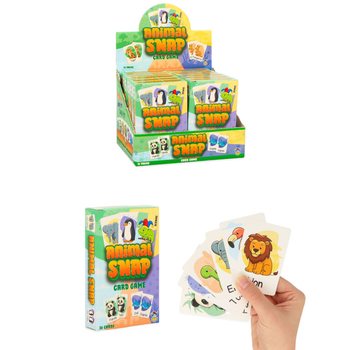 JEU DE CARTES ANIMAL SNAP - JEU D'ANIMAUX AVEC 36 CARTES - EN PR&Eacute;SENTOIR (12 PCS)