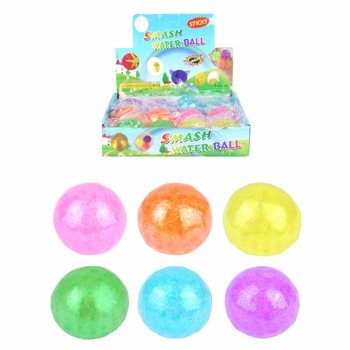BALLE SQUEEZE À PAILLETTES EN PRÉSENTOIR (12 pcs)
