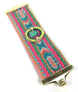 Bracelet Large Style Ibiza de Luxe Multicolore Bouddha (1 pc)