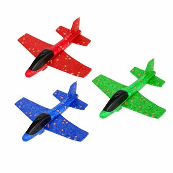 AVION EN MOUSSE 17 CM - EN PR&Eacute;SENTOIR (18 pcs)