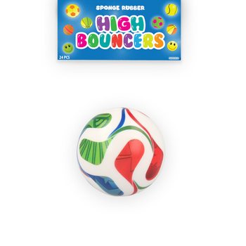BALLE REBONDISSANTE FOOTBALL HIGH BOUNCE - EN PR&Eacute;SENTOIR (24 pcs)