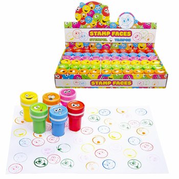 TAMPONS SMILEY / VISAGES JOYEUX EN PRÉSENTOIR (60 pcs)