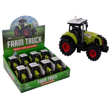 TRACTEUR DE FERME AVEC LUMIÈRE ET SON - EN PRÉSENTOIR (8 pcs)
