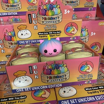 RAGE - Squishy Bun Dumplings GRANDS - &Eacute;DITION LICORNE (8.5 x 8.5 x 7.5 cm) (12 pcs)