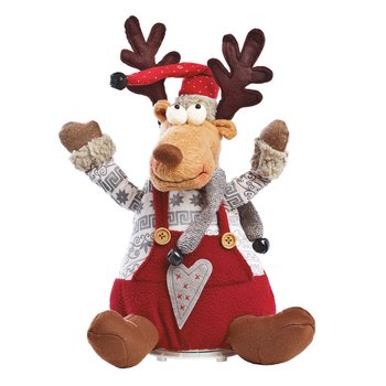 GRAND RENNE DE NO&Euml;L DE LUXE AVEC SON ET MOUVEMENT