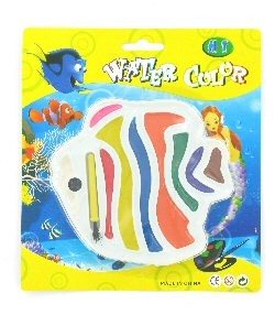 Palette de Peinture à l'Eau - Modèle Poisson sur Carte (12 pcs)