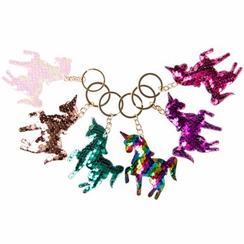 Porte-cl&eacute;s LICORNE &agrave; PAILLETTES (12 pcs.)