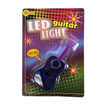PORTE-CL&Eacute;S GUITARE LAMPE DE POCHE SUR CARTE (24 pcs.)