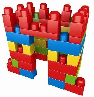 MEGA BLOKS Sac de Construction 70 Pièces - 8309