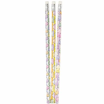 Crayons 'Caca' Néon avec Gomme (12 pièces)