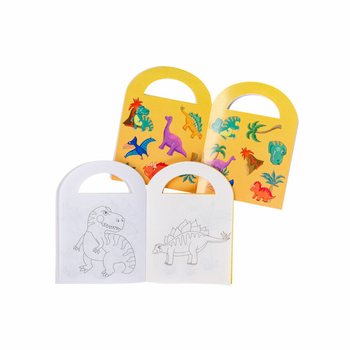 Carnets de Coloriage Dinosaures avec Autocollants (48 pi&egrave;ces)