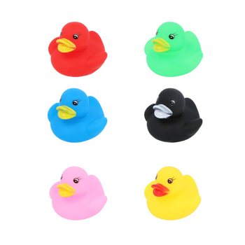 Canards de Bain Paillet&eacute;s Multicolores Mix - Dim: 6x5x6 cm - (12 pcs)
