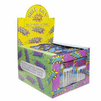 Batte Autogonflante - Super-h&eacute;ros BOOM ! - 49x13cm - Pr&eacute;sentoir (48 pcs)