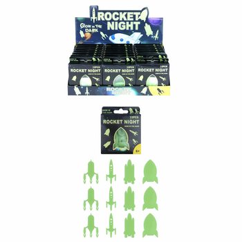 STICKERS PLAFOND FUS&Eacute;E ESPACE GLOW IN THE DARK EN PR&Eacute;SENTOIR (24 pcs)