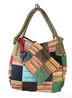 Réf: 97731B - SAC PATCHWORK B-FAIR PETIT VERT (1 pc)