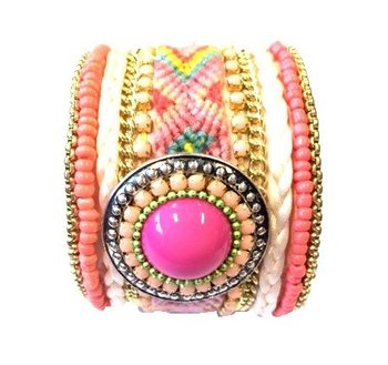 Bracelet Large de Luxe Saumon/Rose (1 pce)