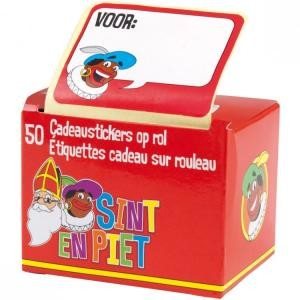 50 &Eacute;TIQUETTES CADEAUX SAINT-NICOLAS SUR ROULEAU (Lot de 10)