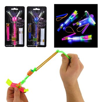 HÉLICOPTÈRES LUMINEUX À CATAPULTE SUR CARTE (6 pcs.)