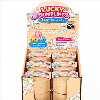 RAGE - LUCKY DUMPLINGS - Squishy Bun Dumplings GRAND Dim. 8.5 x 8.5 x 4.8 cm - EN DISPLAY (12 pcs)