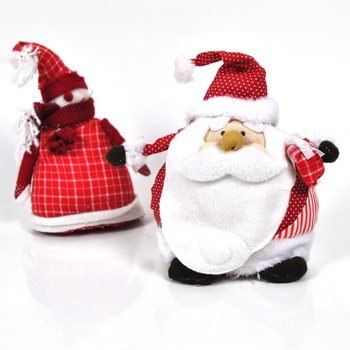 PLUCHE P&Egrave;RE NO&Euml;L & BONHOMME DE NEIGE (4 pcs)