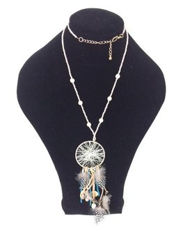 Collier attrape-rêves taupe (1 pc)