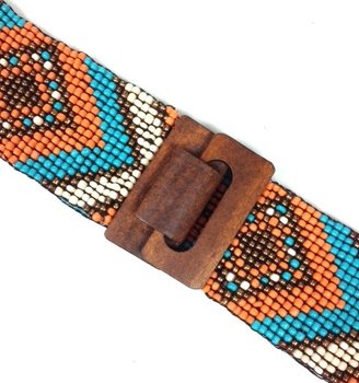 Ceinture Ibiza Fait Main Aztèque Bleu Menthe (1 pc)