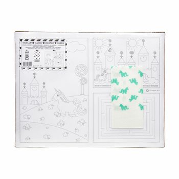 KIT RESTAURATION COMPLET LICORNE - 48x Sets de crayons + 100x Coloriages + 100x Serviettes (248 pcs)